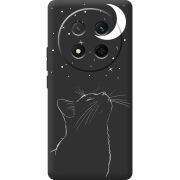 Чорний чохол BoxFace Honor X9c Місячний кіт