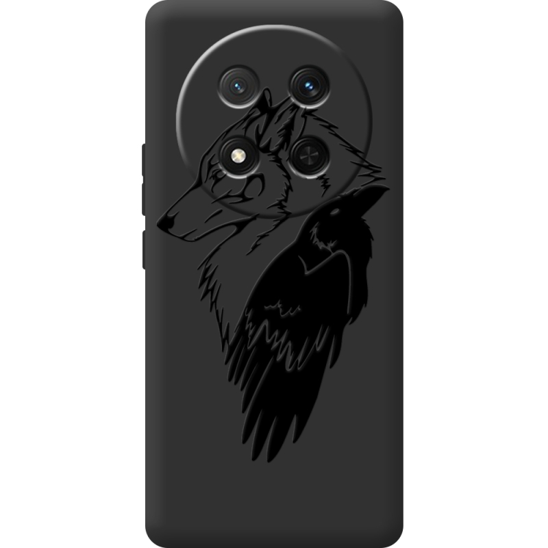 Чорний чохол BoxFace Honor X9c Wolf and Raven