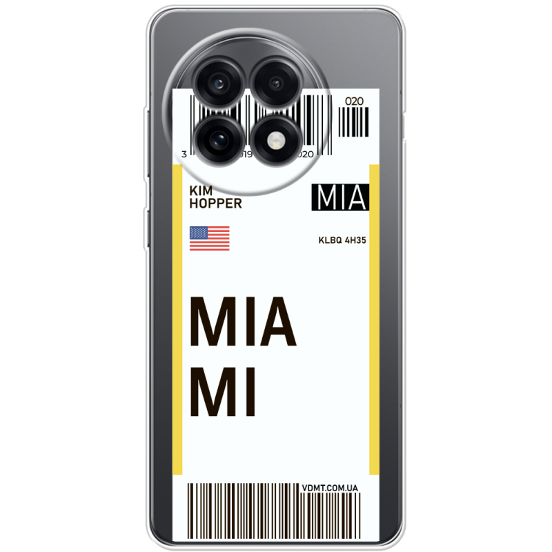 Прозорий чохол BoxFace OnePlus Ace 5 Ticket Miami