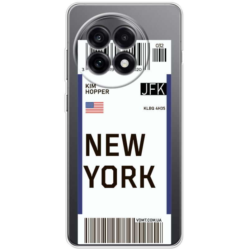 Прозорий чохол BoxFace OnePlus Ace 5 Ticket New York