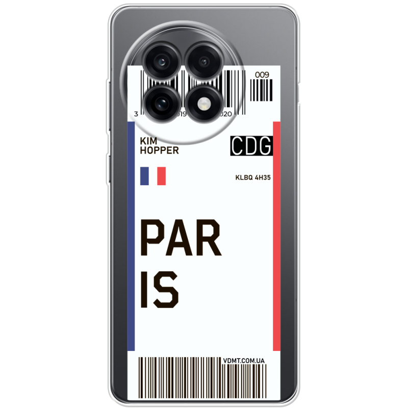 Прозорий чохол BoxFace OnePlus Ace 5 Ticket Paris
