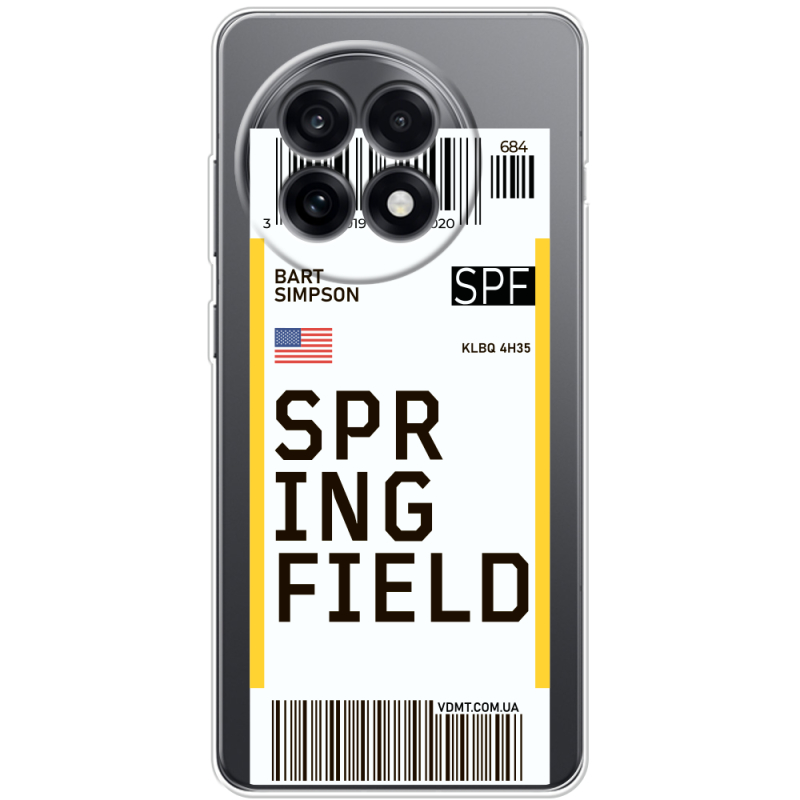 Прозорий чохол BoxFace OnePlus Ace 5 Ticket Springfield