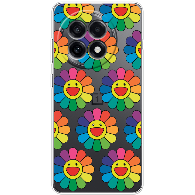 Прозорий чохол BoxFace OnePlus Ace 5 Hippie Flowers