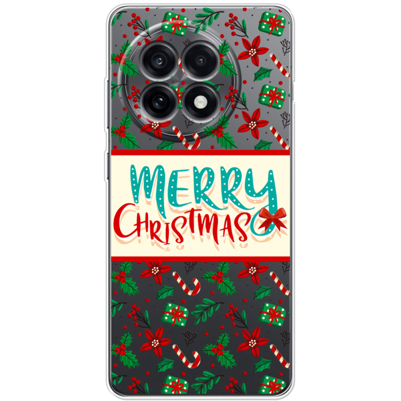 Прозорий чохол BoxFace OnePlus Ace 5 Vintage Christmas Pattern