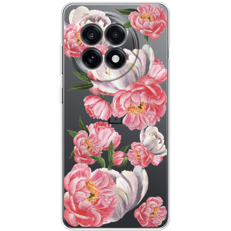 Прозорий чохол BoxFace OnePlus Ace 5 Peony Watercolor Style