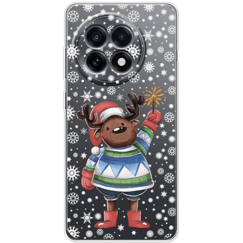 Прозорий чохол BoxFace OnePlus Ace 5 Christmas Deer with Snow