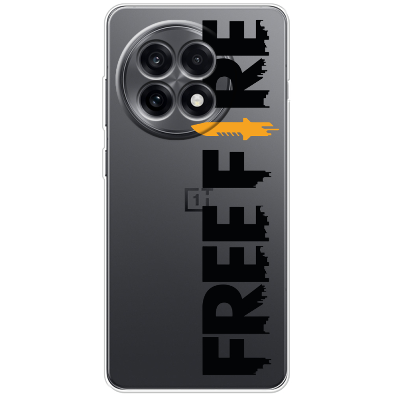 Прозорий чохол BoxFace OnePlus Ace 5 Free Fire Black Logo