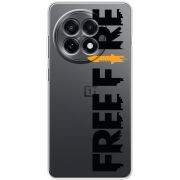 Прозорий чохол BoxFace OnePlus Ace 5 Free Fire Black Logo