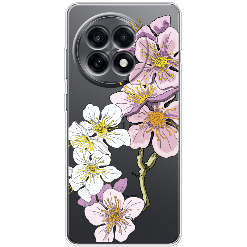 Прозорий чохол BoxFace OnePlus Ace 5 Cherry Blossom
