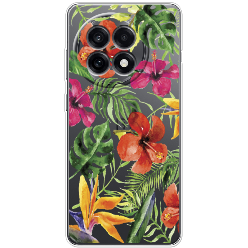 Прозорий чохол BoxFace OnePlus Ace 5 Tropical Flowers