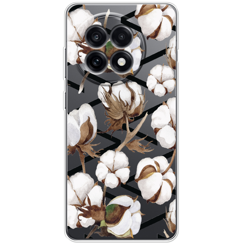 Прозорий чохол BoxFace OnePlus Ace 5 Cotton flowers