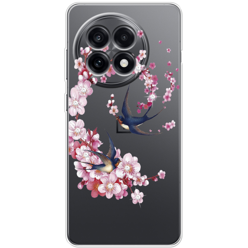 Чохол зі стразами OnePlus Ace 5 Swallows and Bloom
