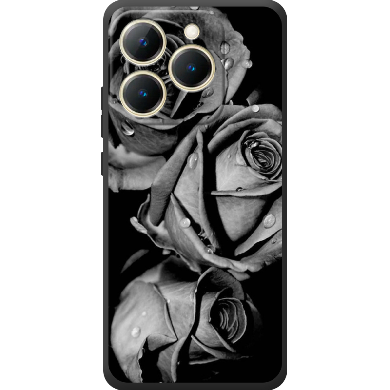 Чохол BoxFace Realme 15T Black and White Roses