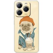 Прозорий чохол BoxFace Realme 15T Dog Coffeeman