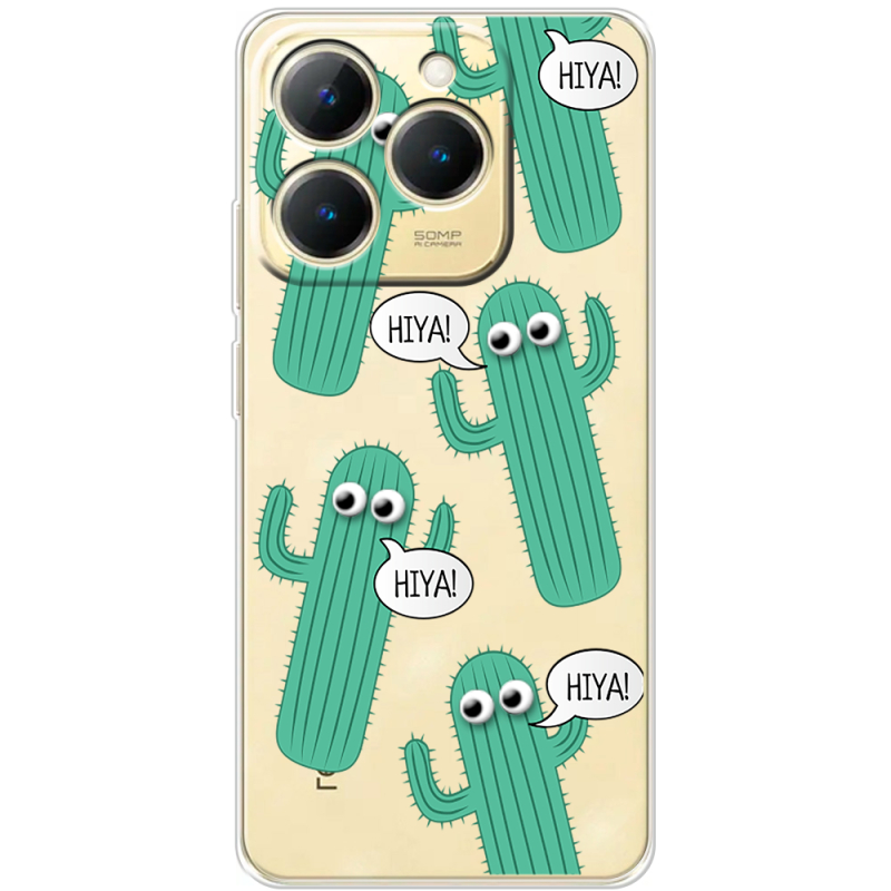 Прозорий чохол BoxFace Realme 15T с 3D-глазками HIYA