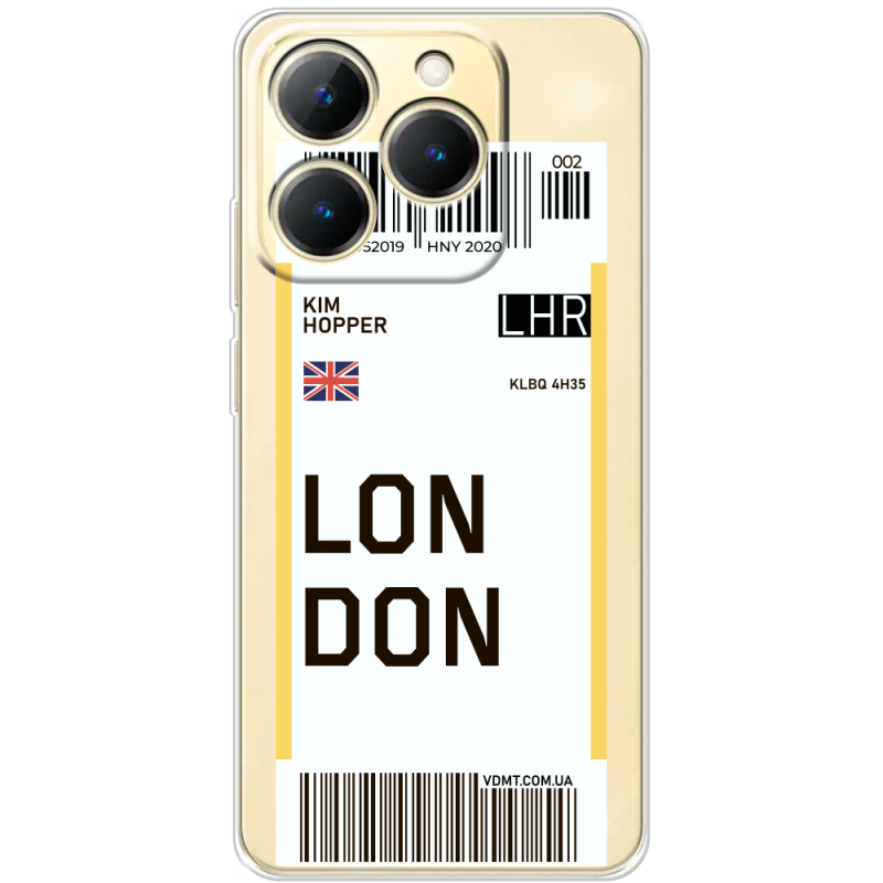 Прозорий чохол BoxFace Realme 15T Ticket London