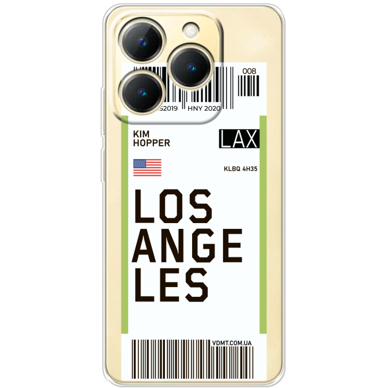 Прозорий чохол BoxFace Realme 15T Ticket Los Angeles