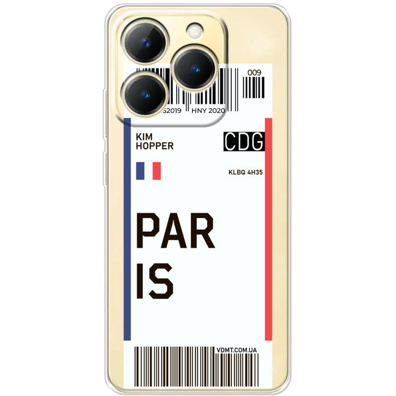 Прозорий чохол BoxFace Realme 15T Ticket Paris