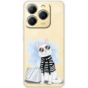 Прозорий чохол BoxFace Realme 15T Cat Style