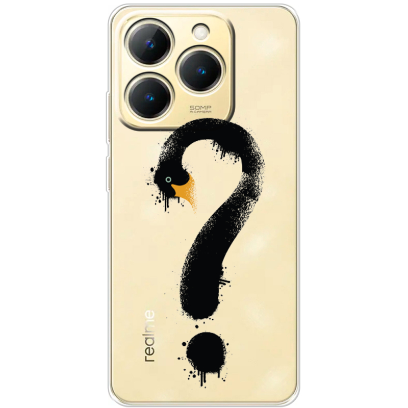Прозорий чохол BoxFace Realme 15T Swan question