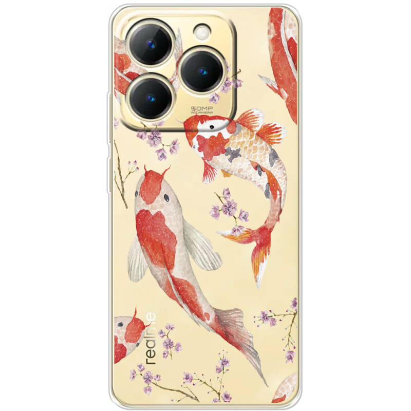 Прозорий чохол BoxFace Realme 15T Japanese Koi Fish