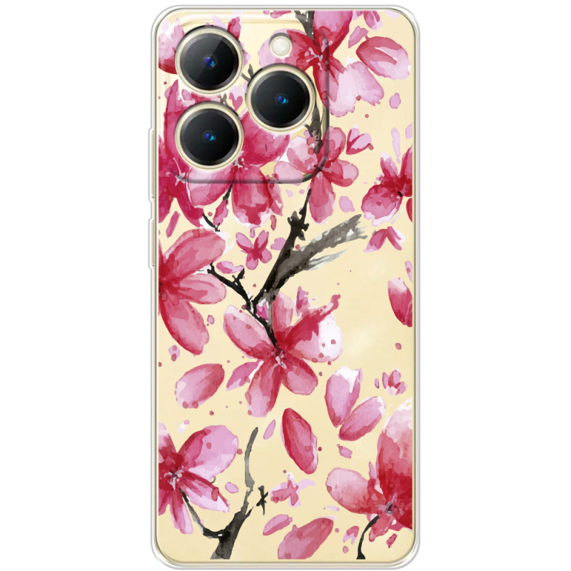 Прозорий чохол BoxFace Realme 15T Pink Magnolia