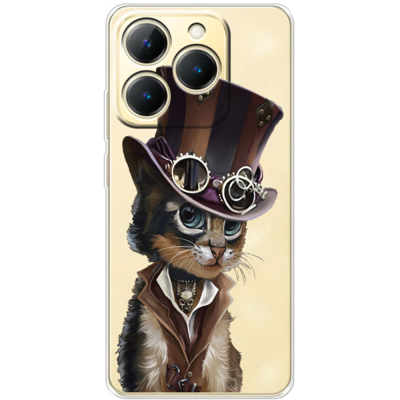 Прозорий чохол BoxFace Realme 15T Steampunk Cat