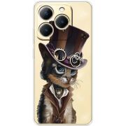 Прозорий чохол BoxFace Realme 15T Steampunk Cat