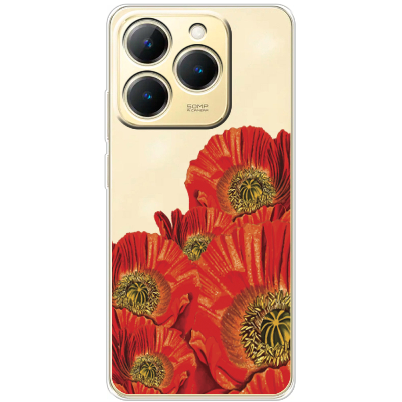 Прозорий чохол BoxFace Realme 15T Red Poppies