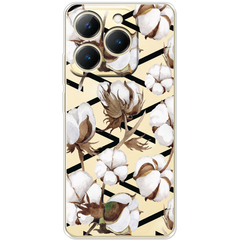 Прозорий чохол BoxFace Realme 15T Cotton flowers