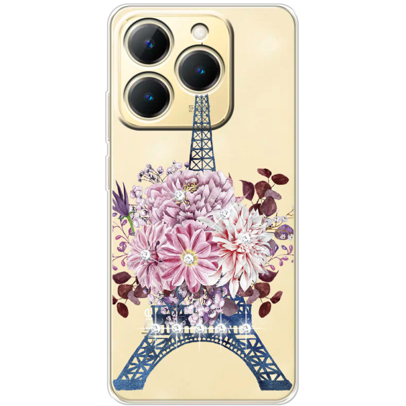 Чохол зі стразами Realme 15T Eiffel Tower