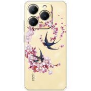 Чохол зі стразами Realme 15T Swallows and Bloom