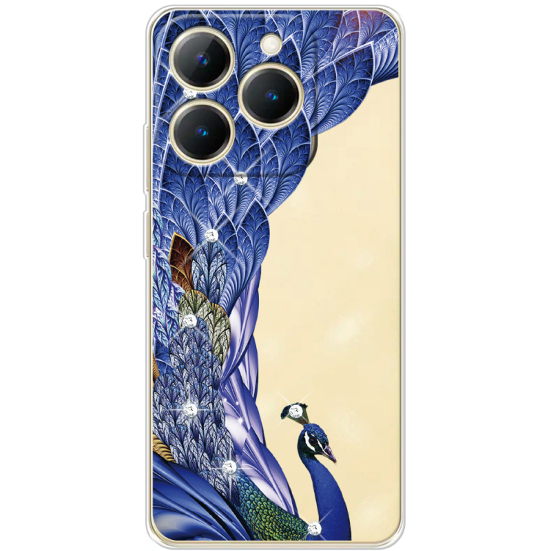 Чохол зі стразами Realme 15T Peafowl