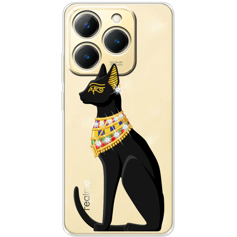 Чохол зі стразами Realme 15T Egipet Cat