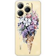 Чохол зі стразами Realme 15T Ice Cream Flowers