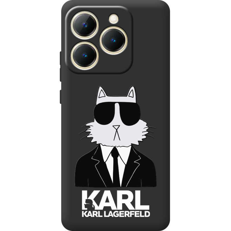 Чорний чохол BoxFace Realme 15T Cat in Black