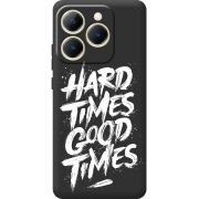Чорний чохол BoxFace Realme 15T Hard Times Good Times