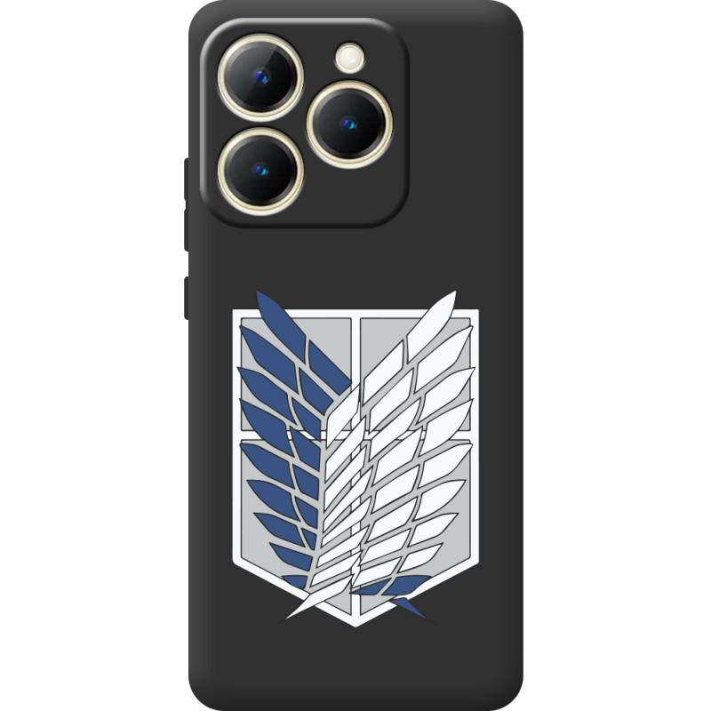 Чорний чохол BoxFace Realme 15T Атака Титанов Крылья Свободы