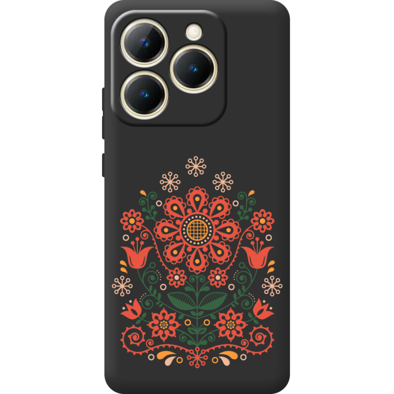 Чорний чохол BoxFace Realme 15T Ukrainian Ornament