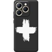 Чорний чохол BoxFace Realme 15T Білий хрест ЗСУ
