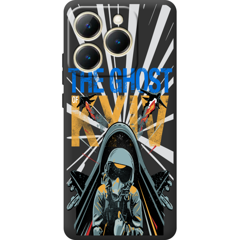 Чорний чохол BoxFace Realme 15T Привид Києва в дії