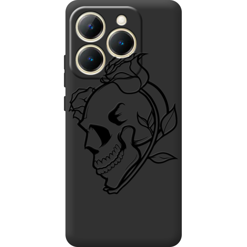 Чорний чохол BoxFace Realme 15T Skull and Roses