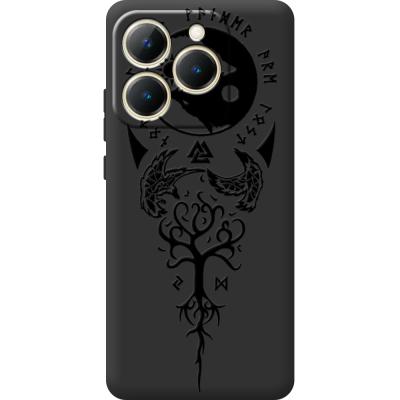 Чорний чохол BoxFace Realme 15T Hugin and Munin