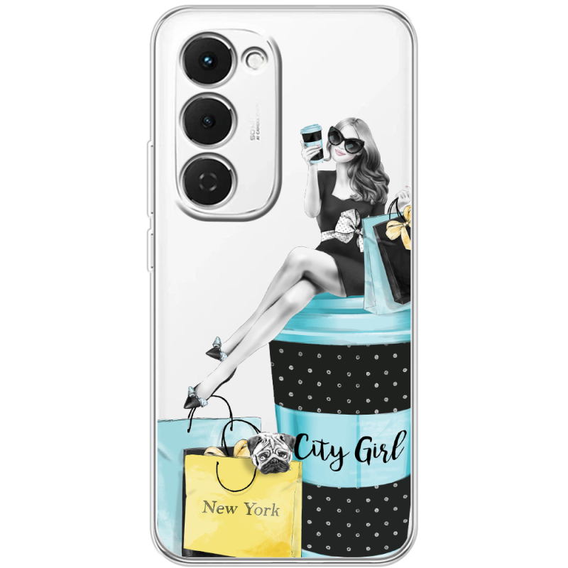 Прозорий чохол BoxFace Tecno Spark 40 Pro Plus City Girl
