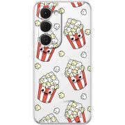 Прозорий чохол BoxFace Tecno Spark 40 Pro Plus с 3D-глазками Popcorn