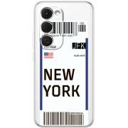 Прозорий чохол BoxFace Tecno Spark 40 Pro Plus Ticket New York