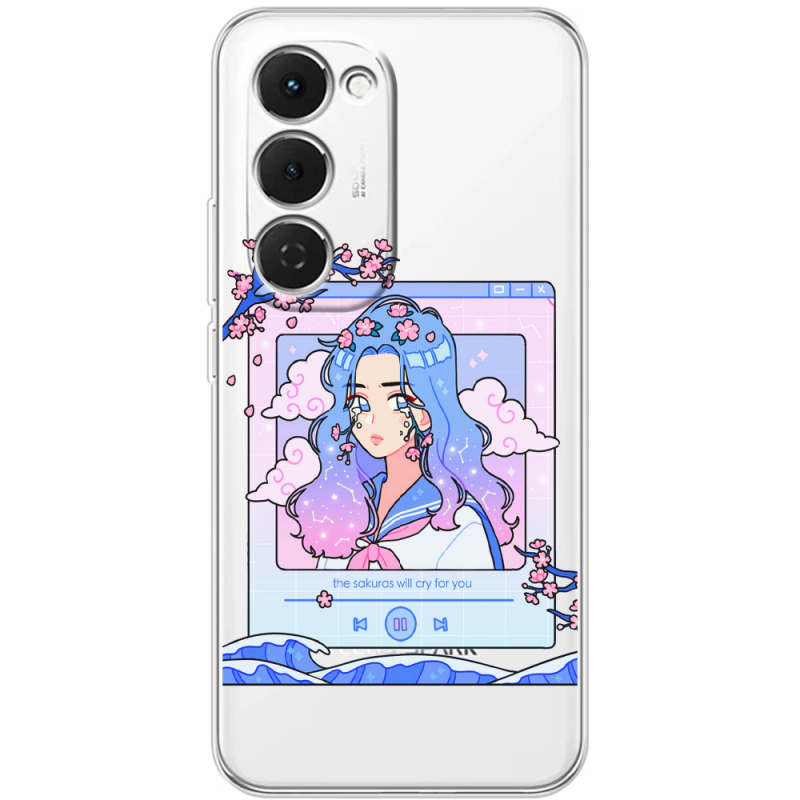 Прозорий чохол BoxFace Tecno Spark 40 Pro Plus The Sakuras Will Cry For You