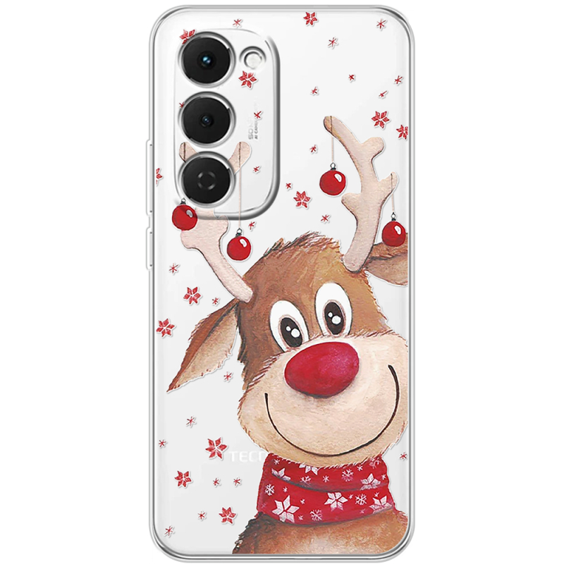 Прозорий чохол BoxFace Tecno Spark 40 Pro Plus Winter Deer