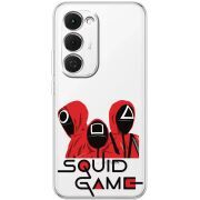 Прозорий чохол BoxFace Tecno Spark 40 Pro Plus siquid game люди в красном