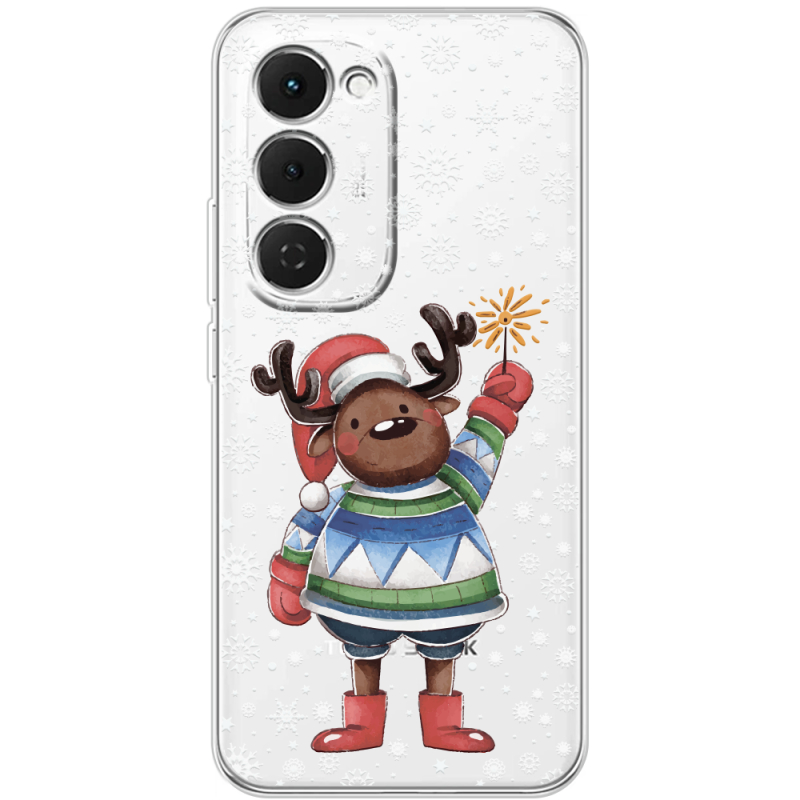 Прозорий чохол BoxFace Tecno Spark 40 Pro Plus Christmas Deer with Snow